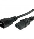 Value Power Cable IEC 320 C14 – IEC 320 C13 0.5m Black 19.99.1505