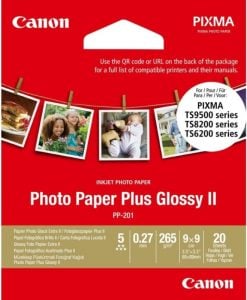 Canon PP-201 Glossy II Photo Paper Plus 9x9cm 265gr 20 Sheets 2311B070