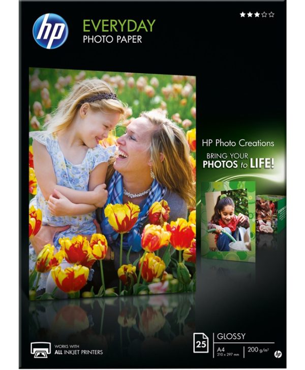 HP Everyday Glossy Photo Paper A4 25sht Q5451A