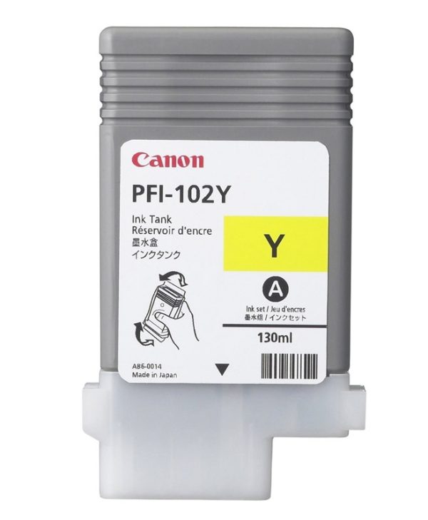 Canon PFI-102Y Yellow Ink 0898B001