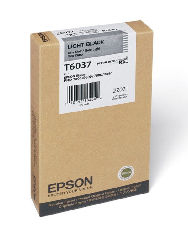 EPSON T6037 C13T603700 Light BLACK - 220ml