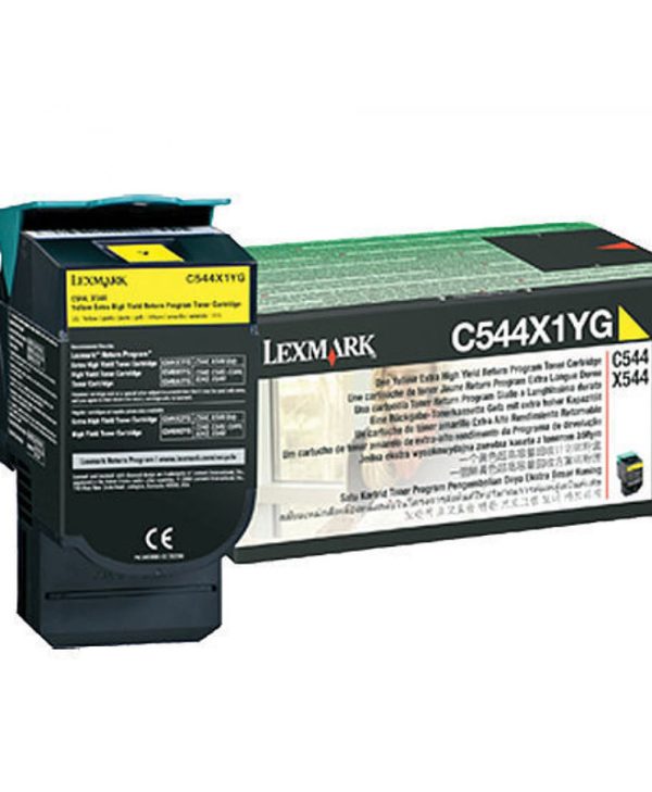 Lexmark Toner Laser C544X1Y Yellow High Yield 4K Pgs