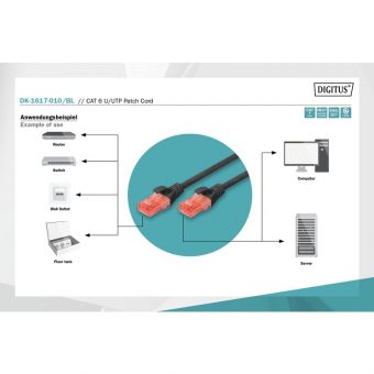 Digitus UTP Cat6 1m Black DK-1617-010/BL - Image 2