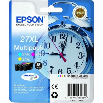 Epson Original Ink 27XL Multipack 3-Color (Cyan, Magenta, Yellow) C13T27154010
