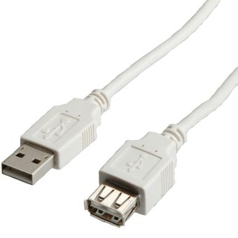 Roline Cable USB 2.0 Type A Male - Type A Female 1.8m Beige S3112-250