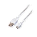 Roline Micro USB – USB 2.0 0.8m White 11.99.8754