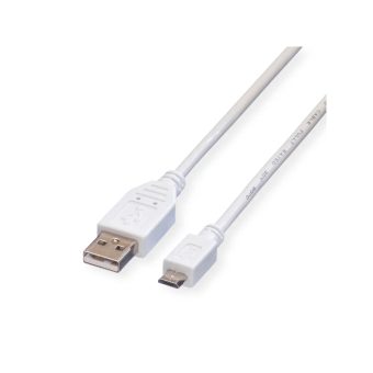 Roline Micro USB - USB 2.0 0.8m White 11.99.8754
