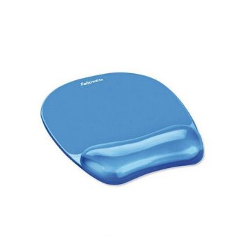 Fellowes Crystals Gel Mousepad/Wrist Red Blue 91141