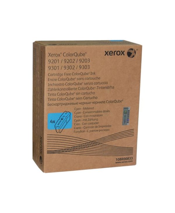 XEROX COLORQUBE 9201/9202/9203 CYAN SOLID INK (4PK) (108R00833)