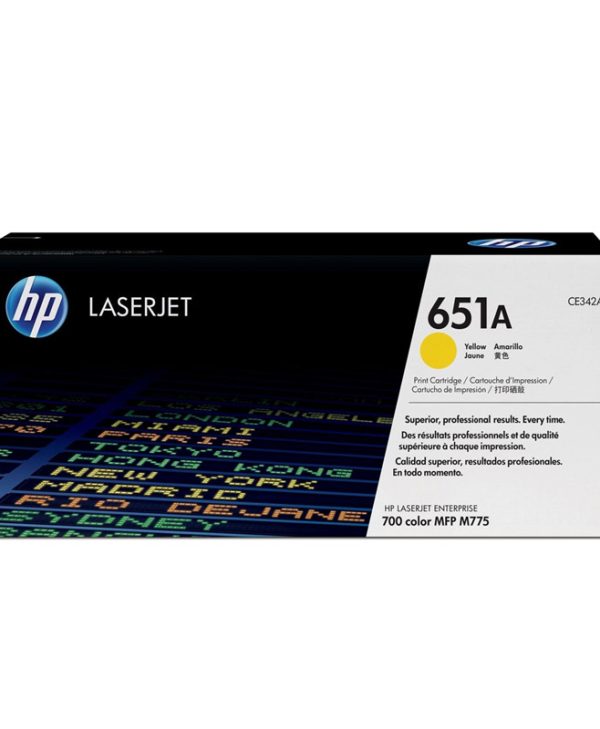 HP 651A Toner Yellow 16K Pgs CE342A
