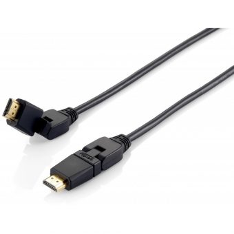 Equip HDMI M/M 1m V1.4 Ethernet Black Swivel 119361