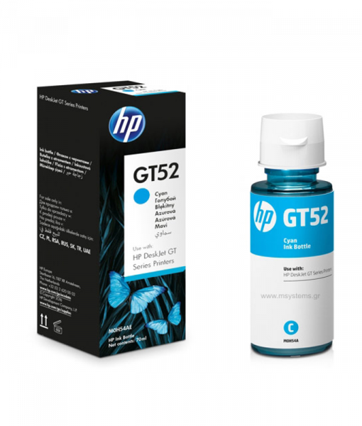 HP GT52 Cyan Original Ink Bottle 70ml M0H54AE_1
