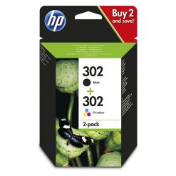 HP 302 2-Pack Black/Tri-Color Ink X4D37AE