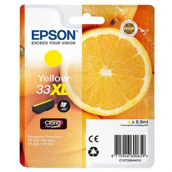 Epson 33XL Yellow Ink Cartridge C13T33644012