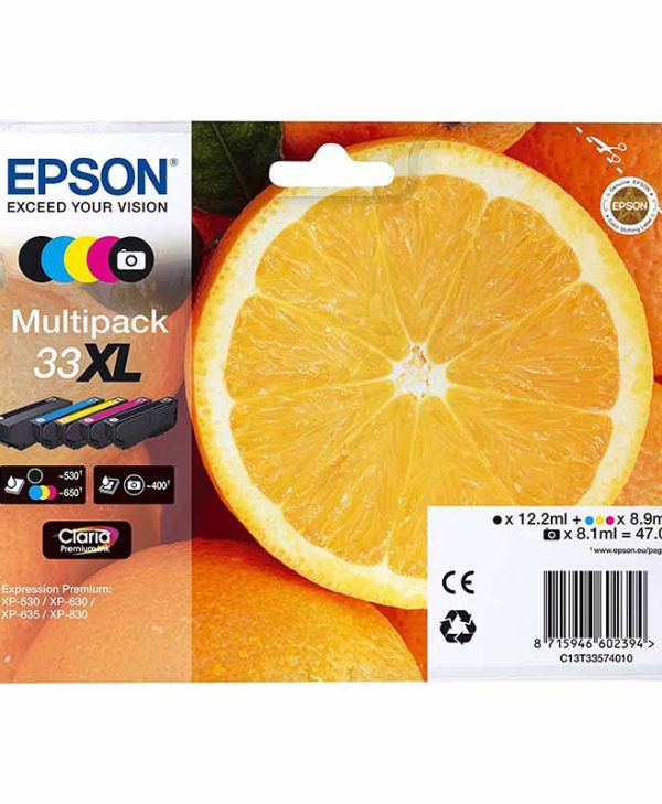 Epson 33XL Multi Pack Ink Cartridge C13T33574010