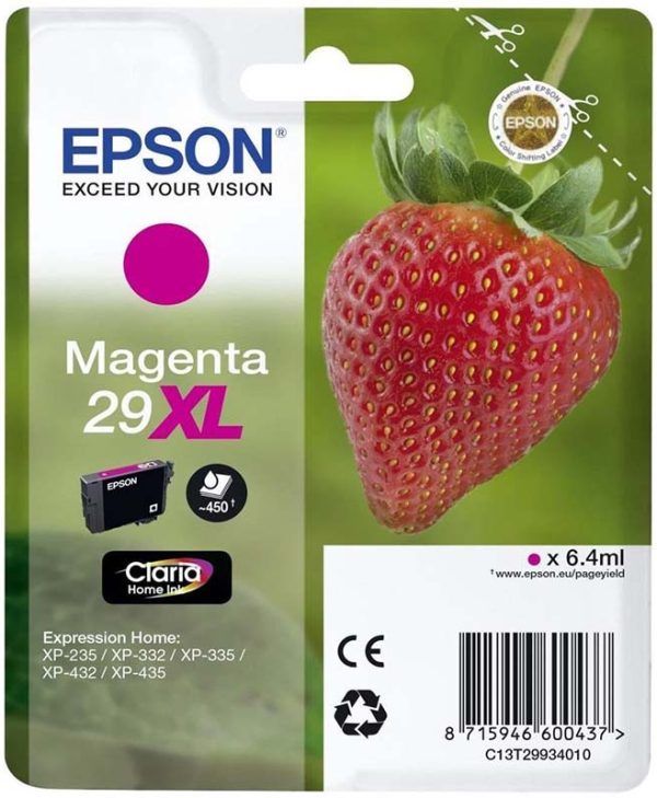 Epson 29XL Magenta Ink Cartridge C13T29934012