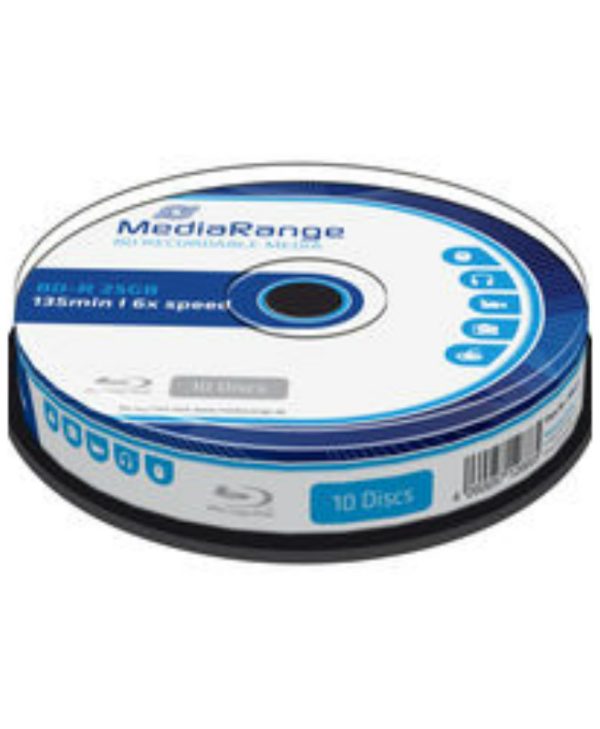 MediaRange BD-R 25GB 6x 10 Pack Cake MR499