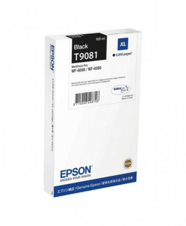 Epson T9081 100ml 5000pgs Black Ink C13T908140