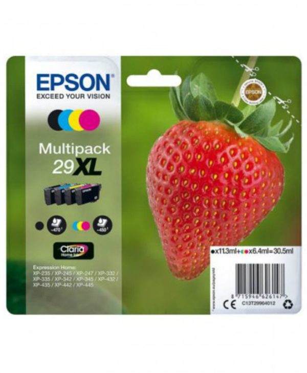 Epson T29XL Multipack Black / Cyan / Magenta / Yellow Ink C13T29964012