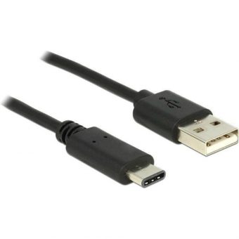 DeLock Cable USB Type-C 2.0 M – USB 2.0 Type-A M 1m Black 83600