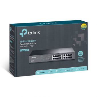 TP-Link 16-Port Gigabit Easy Smart PoE Switch with 8-Port PoE+ TL-SG1016PE v1 - Image 2