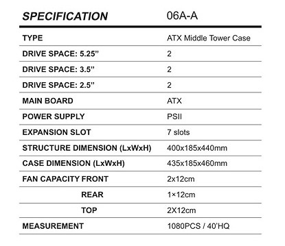 06A SPECIFICATION