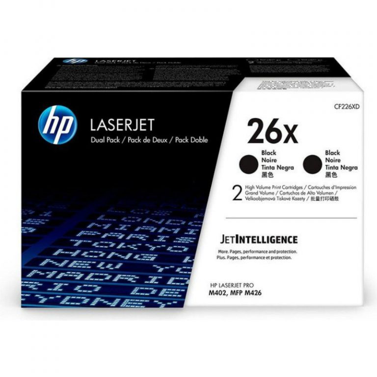 HP 26X Dual Pack High Yield Black Original LaserJet Toner CF226XD
