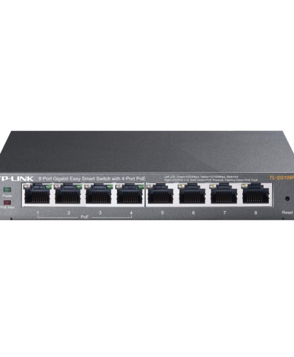 TP-Link 8-Port Gigabit Easy Smart Switch with 4-Port PoE TL-SG108PE v1