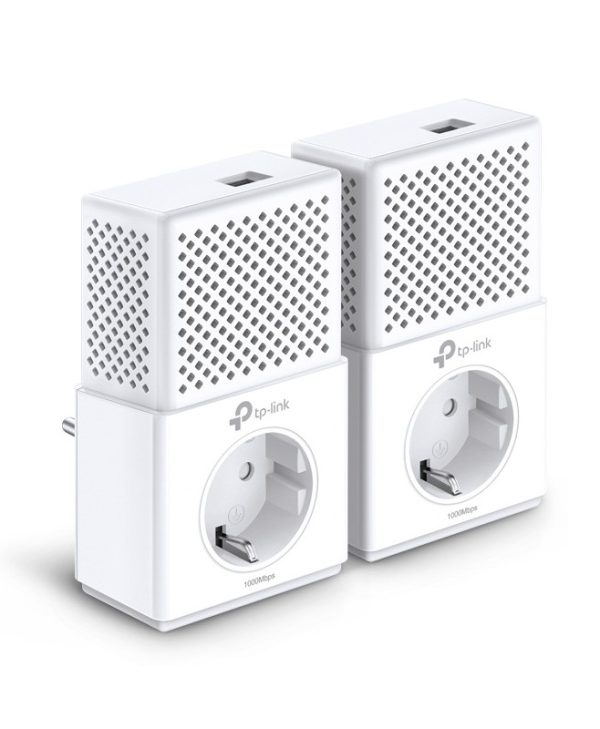 TP-Link AV1000 Gigabit Passthrough Powerline Starter Kit TL-PA7010P KIT v1
