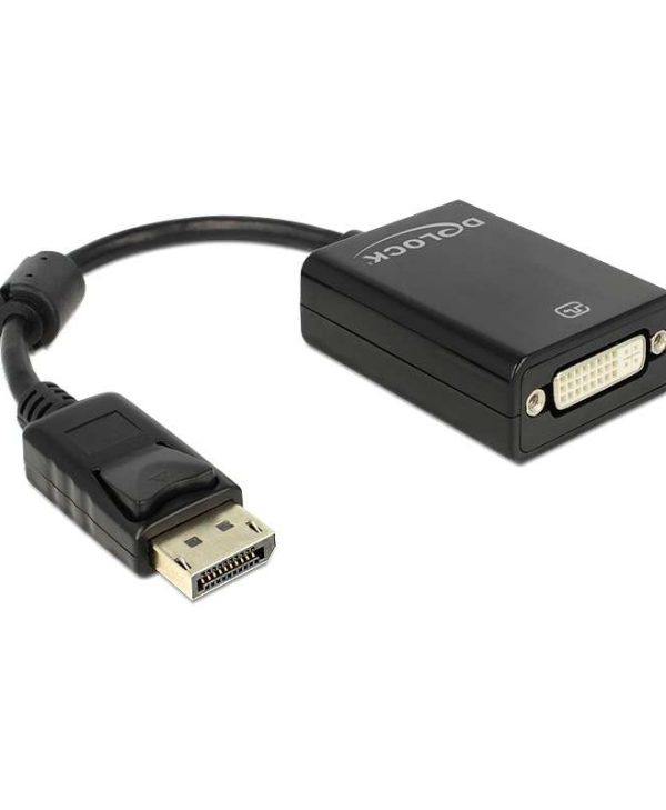 DeLock Adapter DisplayPort 1.1 Male - DVI Female Passive Black 61847