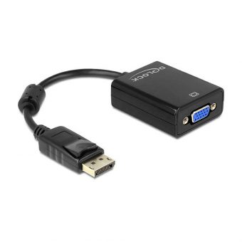 DeLock Adapter DisplayPort 1.2 Male - VGA Female Black 61848