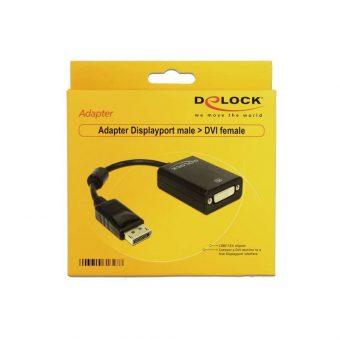 DeLock Adapter DisplayPort 1.1 Male - DVI Female Passive Black 61847 - Image 2