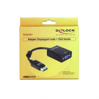 DeLock Adapter DisplayPort 1.2 Male - VGA Female Black 61848 - Image 2