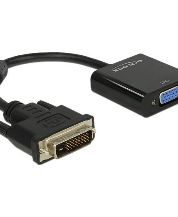 DeLock Adapter DVI-D 24+1 Male - VGA Female 65658
