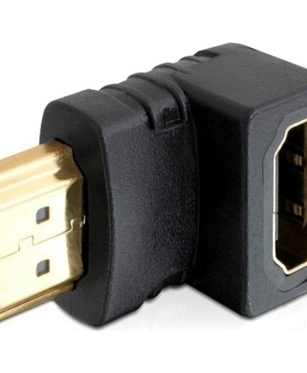 DeLock Adapter HDMI Male – HDMI Female 90° down 65071