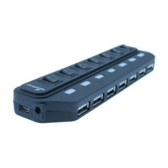 MediaRange 7-Port USB 2.0 Bus Powered Hub Black MRCS504 - Image 2