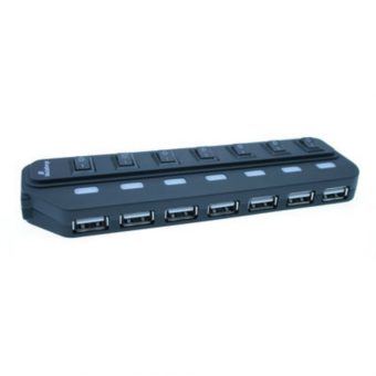 MediaRange 7-Port USB 2.0 Bus Powered Hub Black MRCS504 - Image 3