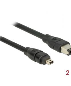 DeLock Cable FireWire 6pin Male – 4pin Male 2m 82577
