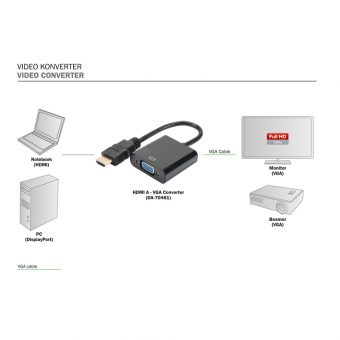 Digitus HDMI A to VGA Converter Black DA-70461 - Image 3