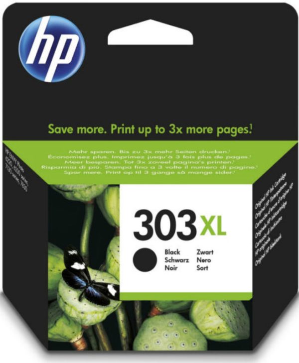 HP 303XL High Yield Black Original Ink T6N04AE