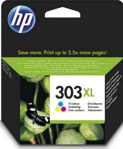 HP 303XL High Yield Tri-color Original Ink T6N03AE