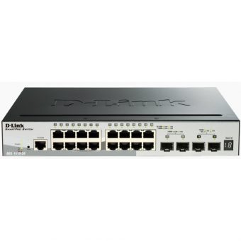 D-Link 16-Port Gigabit Stackable Smart Managed Switch with 2 SFP and 2 10GbE SFP+ Ports DGS-1510-20