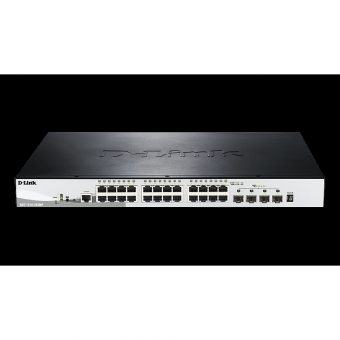 D-Link 28-Port Gigabit Stackable SmartPro PoE Switch + 4 x 10GbE SFP+ Ports DGS-1510-28XMP