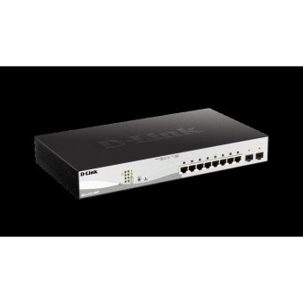 D-Link 8-Port Gigabit Smart Managed 130W PoE Switch with 2 Gigabit SFP Ports DGS-1210-10MP