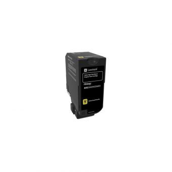 Lexmark Yellow Return Program Toner Cartridge 12K Pgs 74C2HY0