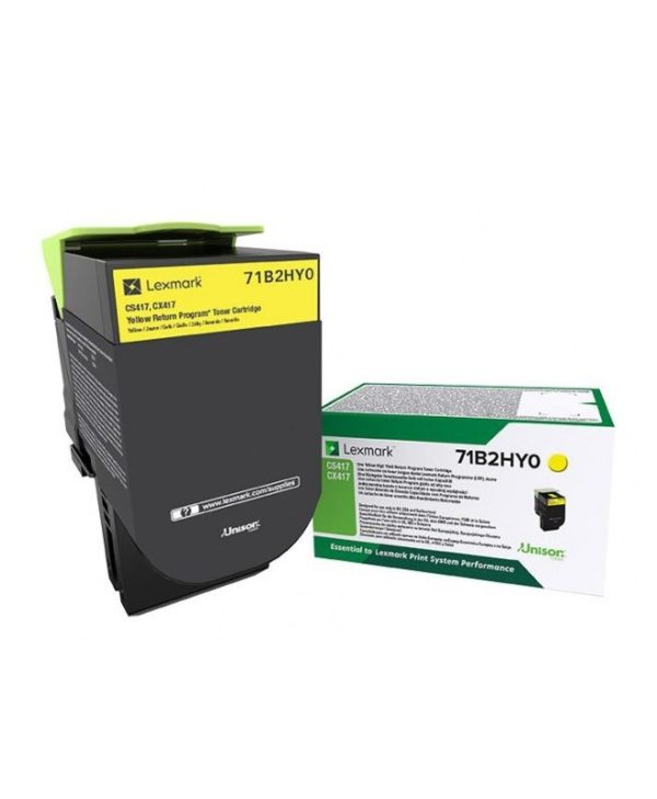 Lexmark Yellow Return Program Toner Cartridge 3.5K Pgs 71B2HY0