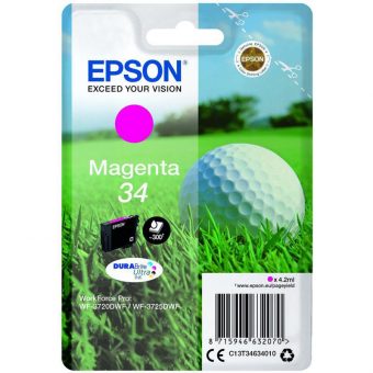 Epson Magenta 34 Durabrite Ultra Ink 4.2ml C13T34634010