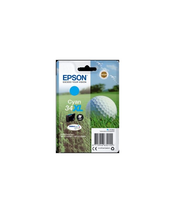 Epson Cyan 34XL Durabrite Ultra Ink 10.8ml C13T34724010