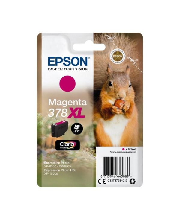Epson Magenta 378XL Claria Photo HD Ink 9.3ml C13T37934010