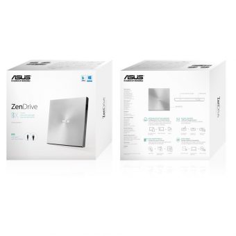 Asus ZenDrive SDRW-08U9M-U Ultra-Slim Portable DVD Burner Silver 90DD02A2-M29000 - Image 6